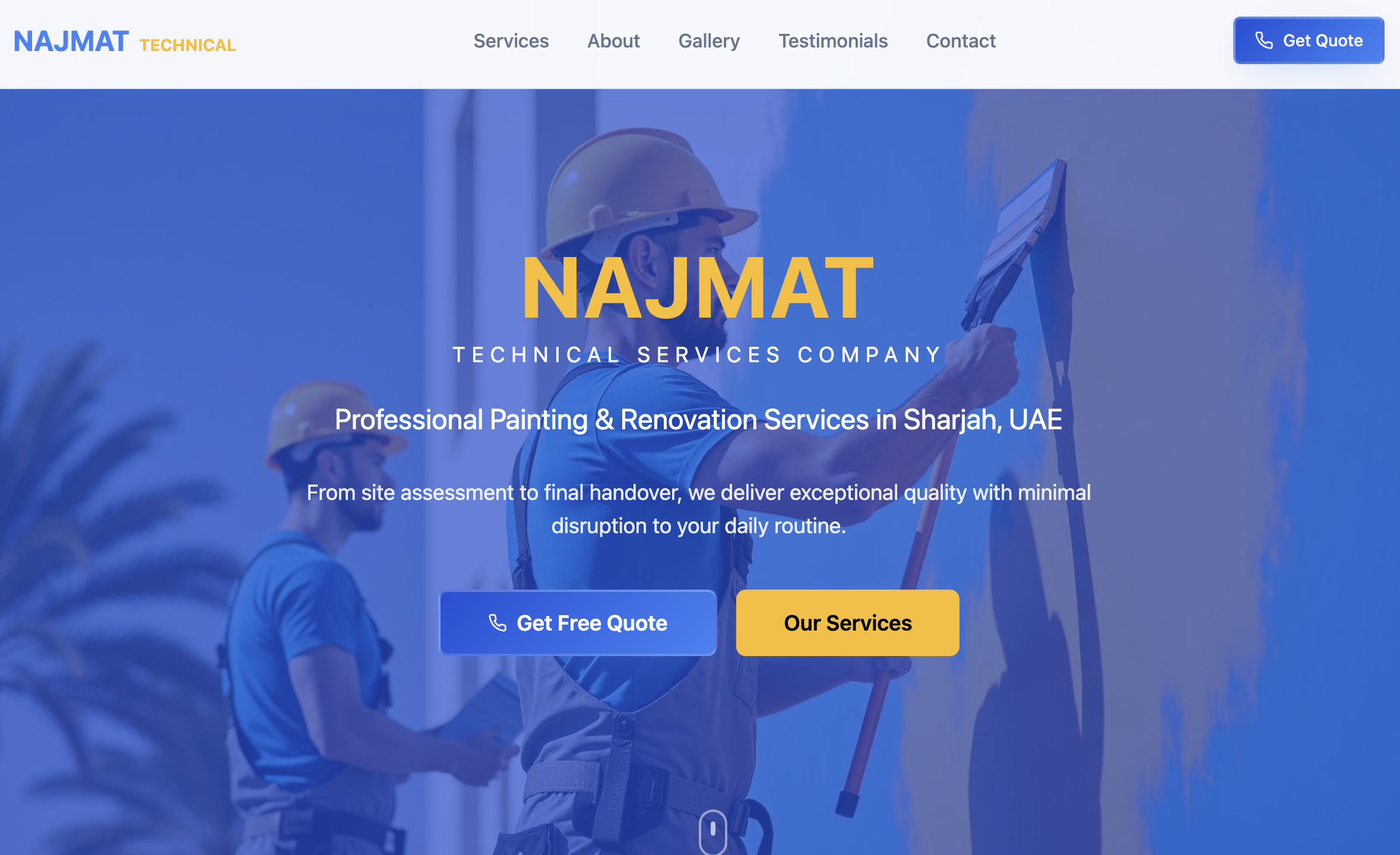 Najmat Technical Services - Painting & Renovation website screenshot